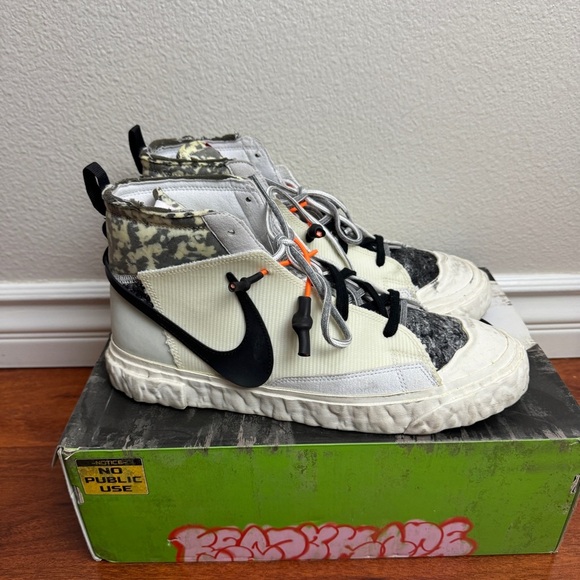 Nike Blazer Mid READYMADE White Size 10.5 - Picture 3 of 10